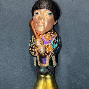 C. Radko 1999 Three Stooges Restless Knights Ornament Moe Glass